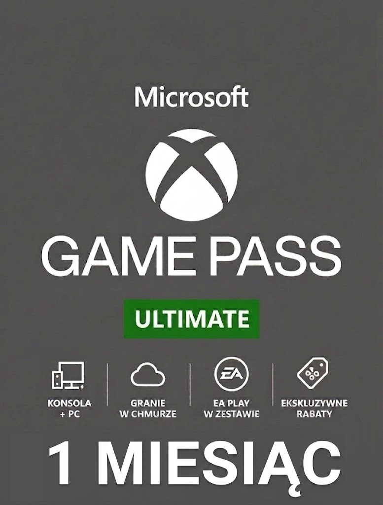 XBOX GAME PASS ULTIMATE 1 MIESIĄC 30 DNI EA PLAY + LIVE GOLD + CORE